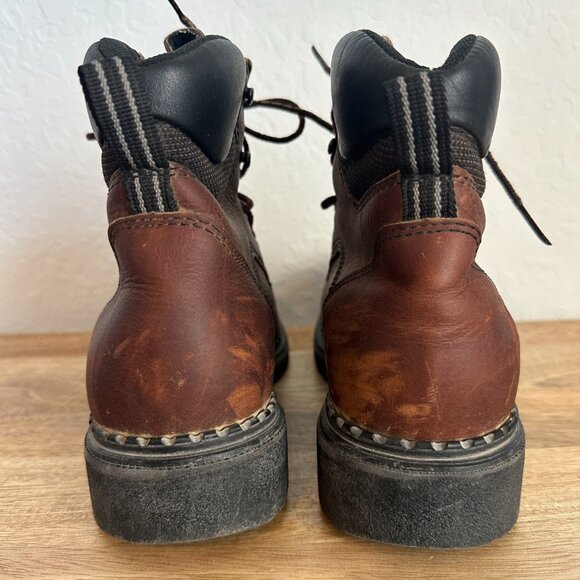 RED WING Women's 8.5 Sturdy Leather Steel Toe Safety Boots Ankle Support - Picture 6 of 11